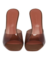 Brown Lupita PVC Mules | PDP | Antonia