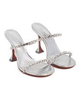 Gigi Sandals with Silver Crystals - AMINA MUADDI | PLP | Antonia