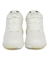 White MA-1 Leather and Mesh Sneakers | PDP | Antonia