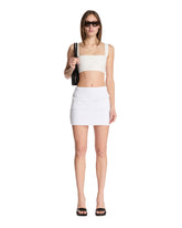 White Cotton Mini Skirt - ANDREADAMO WOMEN | PLP | Antonia