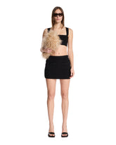 Black Cotton Mini Skirt - ANDREADAMO WOMEN | PLP | Antonia