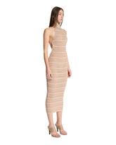 Beige Open-Back Dress | PDP | Antonia