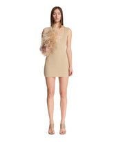 Beige Crochet Mini Dress - ANDREADAMO WOMEN | PLP | Antonia