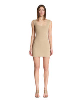 Beige Crochet Mini Dress - ANDREADAMO WOMEN | PLP | Antonia