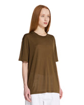 Brown Virgin Wool T-Shirt | PDP | Antonia