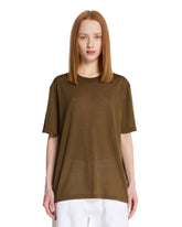 Brown Virgin Wool T-Shirt - ARMARIUM WOMEN | PLP | Antonia