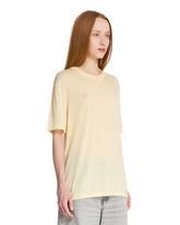 Yellow Virgin Wool T-Shirt | PDP | Antonia