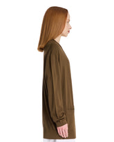 Brown Virgin Wool Cardigan | PDP | Antonia