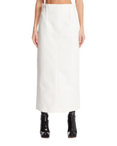 White Cotton Midi Skirt - ARMARIUM WOMEN | PLP | Antonia