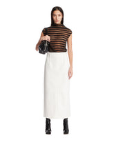 White Cotton Midi Skirt | PDP | Antonia