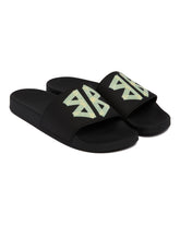 Black and Yellow Slide Pool Sandals - Men's slides | PLP | Antonia