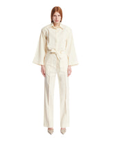 White Leather Jumpsuit - Women's clothing | PLP | Antonia