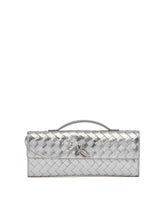 Silver Andiamo Clutch - Bottega Veneta women | PLP | Antonia