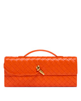 Orange Leather Andiamo Clutch - BOTTEGA VENETA | PLP | Antonia