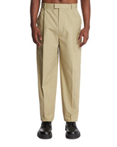 Beige Cotton Trousers - New arrivals men's clothing | PLP | Antonia