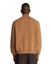 Brown Zip Cashmere Sweater | PDP | Antonia