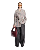 Brown Checked Structured Blazer - Women's jackets | PLP | Antonia