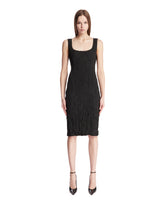 Black Crinkled Midi Dress - BOTTEGA VENETA | PLP | Antonia