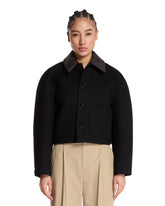 Black Cropped Cotton Jacket - Women's jackets | PLP | Antonia