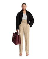 Beige Compact Cotton Pants - BOTTEGA VENETA | PLP | Antonia