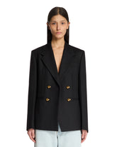 Black Striped Double-Breasted Jacket - BOTTEGA VENETA | PLP | Antonia