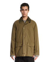 Green Cotton Gabardine Jacket - Men's clothing | PLP | Antonia