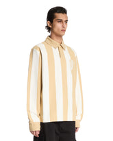 Beige Striped Cotton Polo | PDP | Antonia