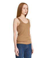 Beige Ribbed Tank Top | PDP | Antonia