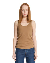 Beige Ribbed Tank Top - Women's tops | PLP | Antonia