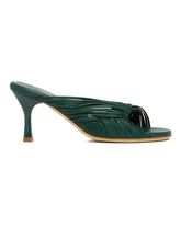 Green Fender Leather Mules | PDP | Antonia