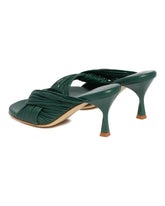 Green Fender Leather Mules | PDP | Antonia