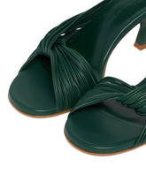 Green Fender Leather Mules | PDP | Antonia