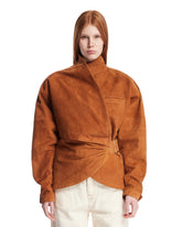 Brown Cindy Contour Suede Jacket - Women's jackets | PLP | Antonia