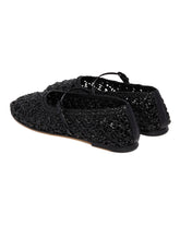 Black Balla Weave Strap Ballet Flats | PDP | Antonia