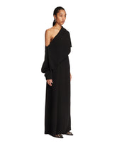 Black Long One-Shoulder Silk Dress | PDP | Antonia