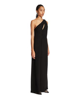 Black Long One-Shoulder Silk Dress | PDP | Antonia