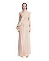 Pink One-Shoulder Silk Maxi Dress - Women's clothing | PLP | Antonia