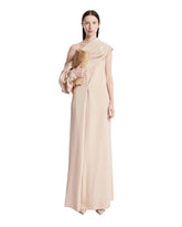 Pink One-Shoulder Silk Maxi Dress - Women's clothing | PLP | Antonia