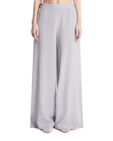 Blue Silk Wide-Leg Pants - Women's clothing | PLP | Antonia