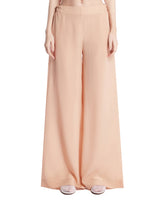 Dust Rose Silk Wide-Leg Pants | PDP | Antonia