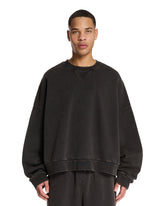 Black Cotton Crewneck Sweatshirt - ENTIRE STUDIOS | PLP | Antonia