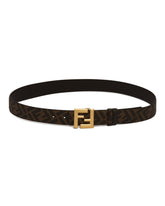 Brown Squared FF Leather Belt - FENDI | PLP | Antonia