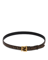 Brown FF Leather Belt - Women's accessories | PLP | Antonia