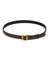 Brown FF Leather Belt | PDP | Antonia