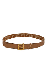 Beige FF Leather Belt | PDP | Antonia