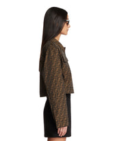 Brown FF Cropped Jacket | PDP | Antonia