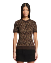 Brown Cotton FF T-shirt | PDP | Antonia