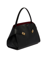 Black Large Hug Leather Bag | PDP | Antonia