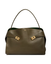 Green Large Hug Leather Bag | PDP | Antonia