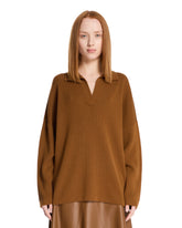 Brown Louise Polo Sweater - Women's knitwear | PLP | Antonia